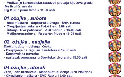 PROGRAM KARNEVALSKIH SVEČANOSTI U GRADU RABU